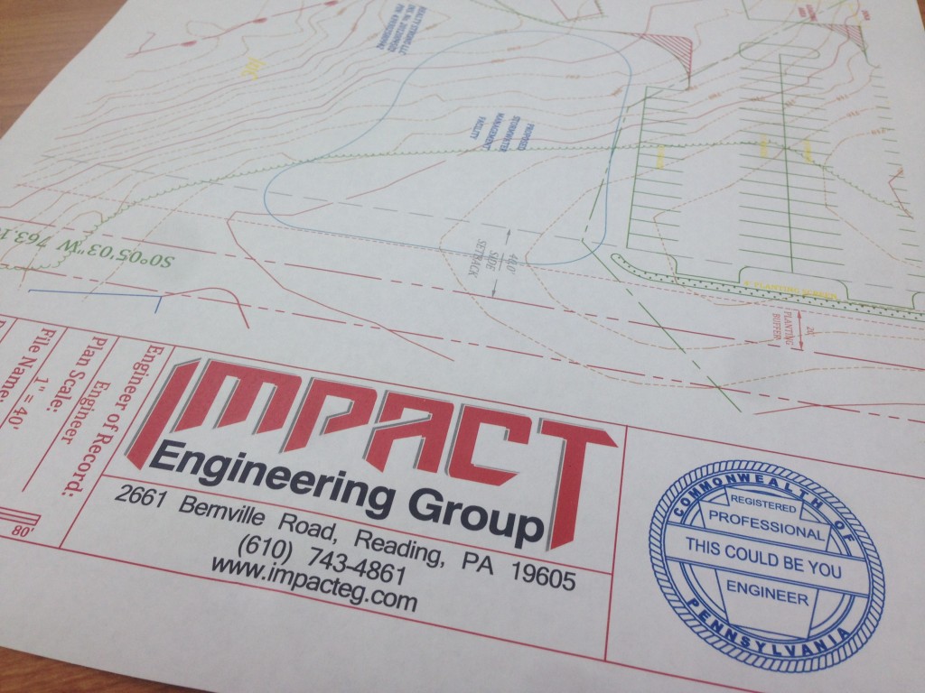 Civil engineering blueprint plans drafting